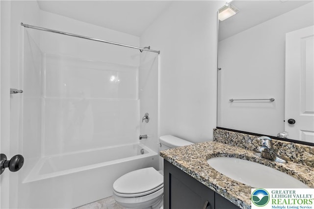 4779 Farrcroft Dr Unit 90, Forks Twp, PA 18040 - bathroom featuring toilet, vanity, and shower / washtub combination