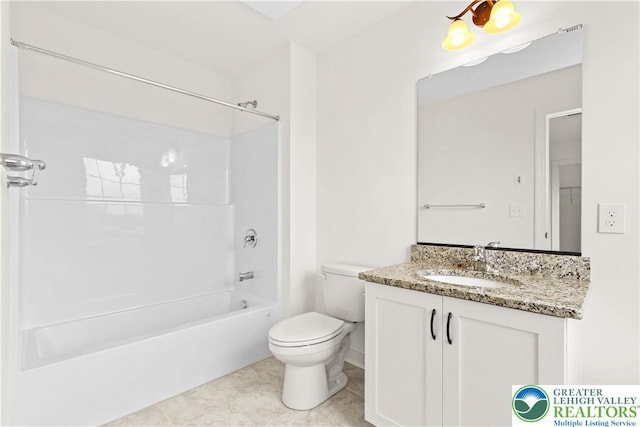 4779 Farrcroft Dr Unit 90, Forks Twp, PA 18040 - bathroom featuring vanity, shower / washtub combination, and toilet