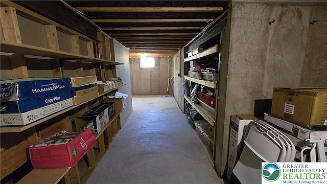 view of storage area