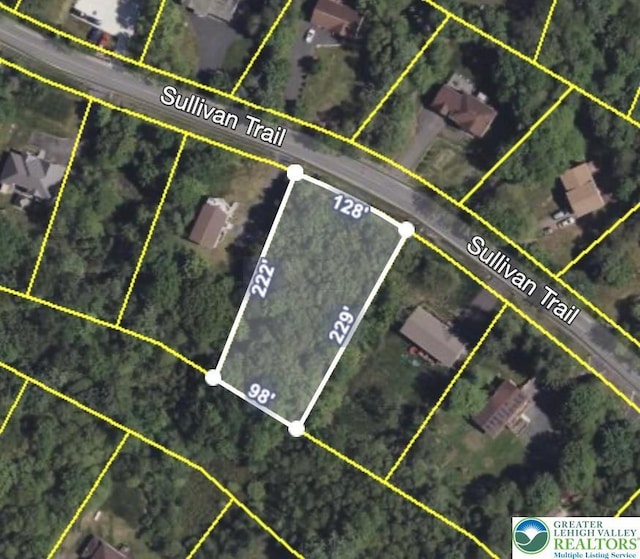 map / location featuring property boundaries highlighted