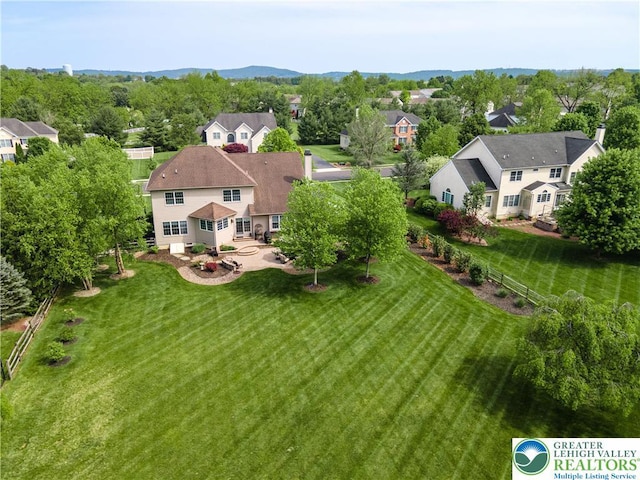 aerial view of property and surrounding area
