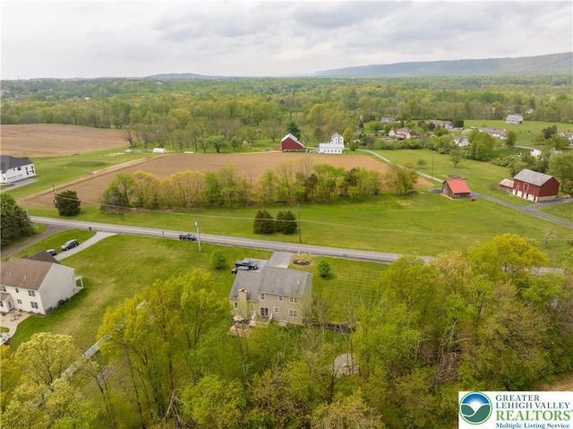 aerial view of sparsely populated area