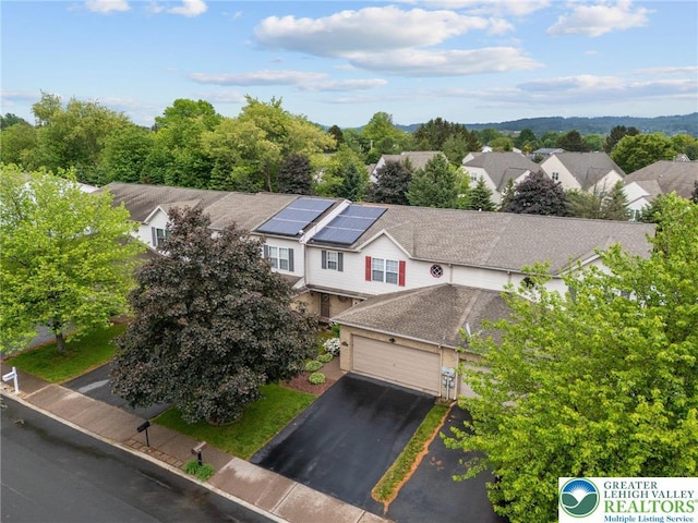 aerial perspective of suburban area