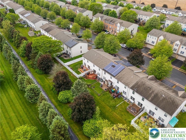 aerial view of residential area