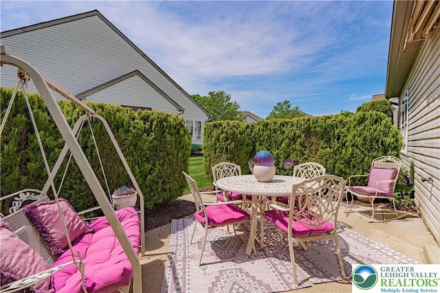 view of patio / terrace with outdoor dining space