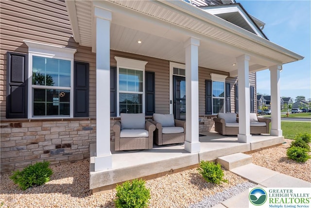 view of patio with covered porch