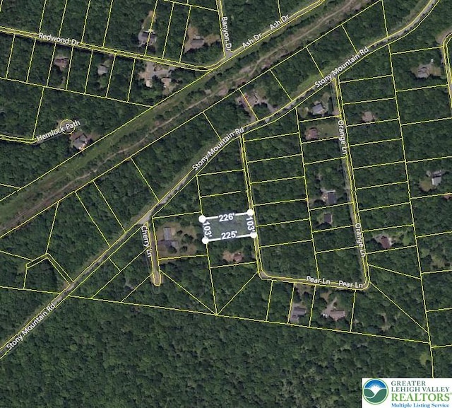 3 Apple Ln Unit 588, Penn Forest Township, PA 18229 - aerial overview of property's location featuring property boundaries highlighted
