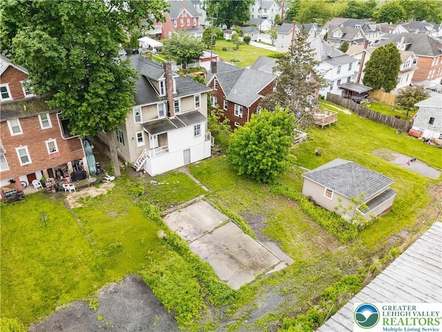 aerial perspective of suburban area