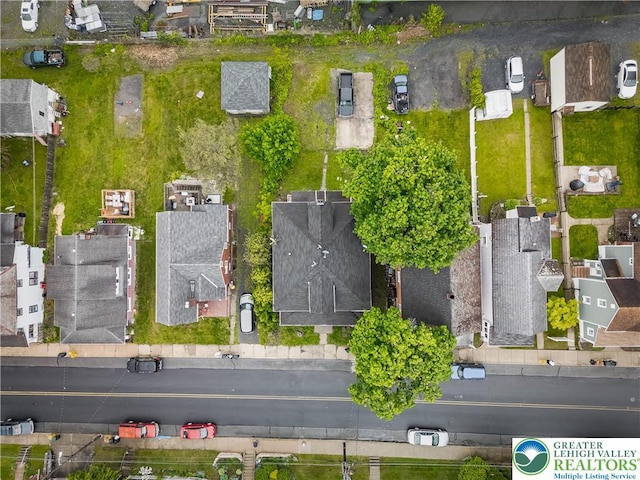 aerial view of residential area