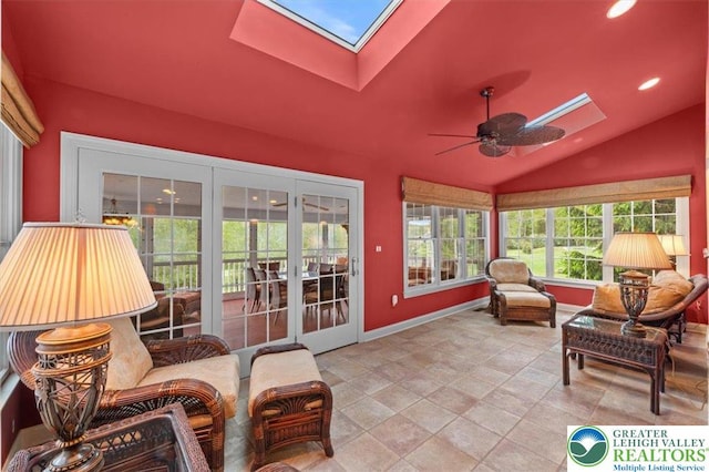 217 Rising Meadow Way, Middle Smithfield Twp, PA 18302 - sunroom / solarium with a skylight and lofted ceiling