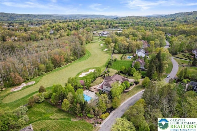 217 Rising Meadow Way, Middle Smithfield Twp, PA 18302 - aerial view of property's location with a forest and a golf club