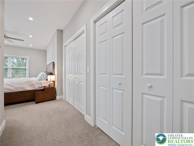1942 Schadt Ave, Whitehall Twp, PA 18052 - carpeted bedroom featuring multiple closets, recessed lighting, and baseboards