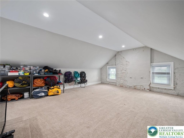 1942 Schadt Ave, Whitehall Twp, PA 18052 - bonus room featuring vaulted ceiling, carpet, healthy amount of natural light, and recessed lighting