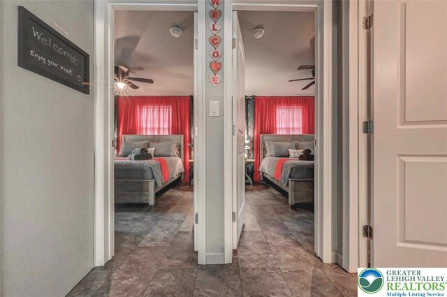 304 Ruger Ln, Coolbaugh Twp, PA 18466 - hall featuring dark tile patterned floors