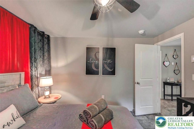 304 Ruger Ln, Coolbaugh Twp, PA 18466 - bedroom featuring a ceiling fan