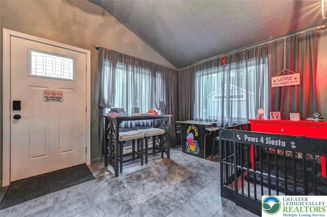 304 Ruger Ln, Coolbaugh Twp, PA 18466 - entrance foyer featuring vaulted ceiling