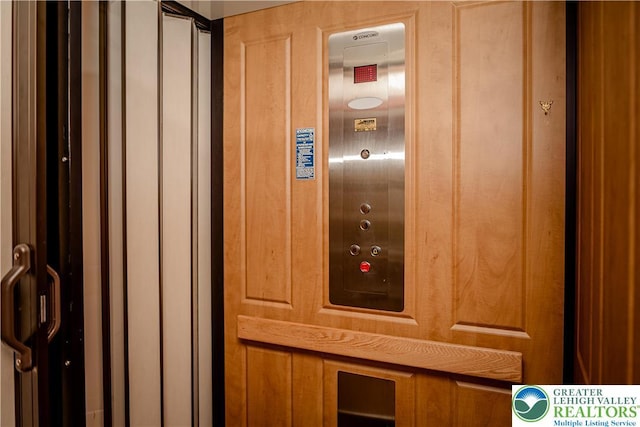 view of elevator