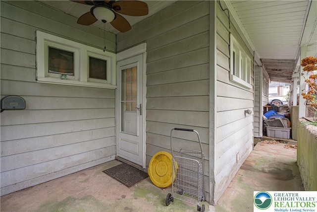 603 S Main St, Bangor Borough, PA 18013 - view of exterior entry featuring ceiling fan