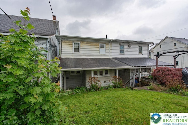 603 S Main St, Bangor Borough, PA 18013 - back of property featuring a yard and a chimney