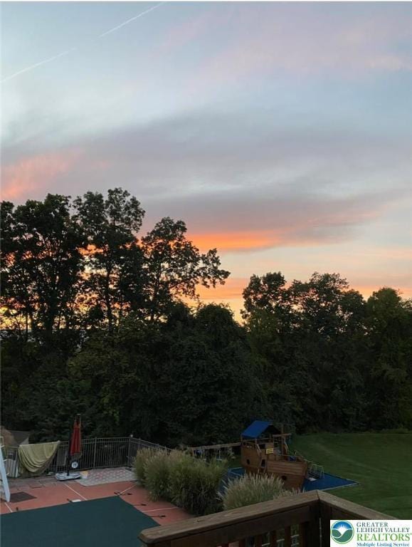 131 Winding Way, Washington Twp, PA 18013 - view of pool at dusk