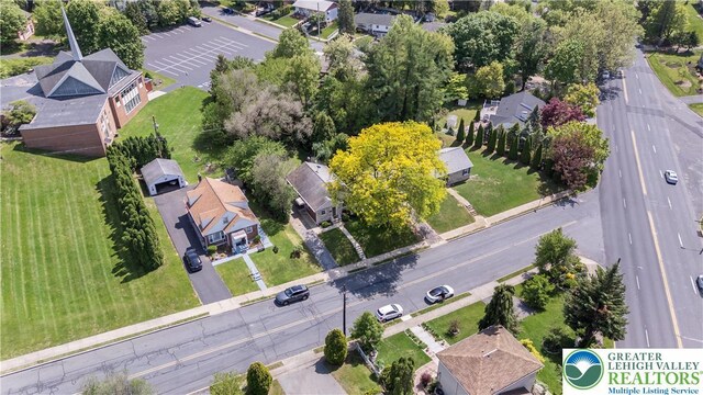 aerial perspective of suburban area