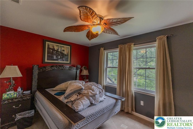 803 Birch Ave, Pen Argyl Borough, PA 18072 - bedroom with carpet floors, baseboards, and a ceiling fan