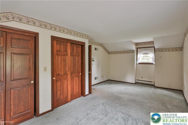 6379 Winding Rd, Upper Saucon Twp, PA 18036 - bonus room featuring a baseboard radiator, carpet, and baseboards