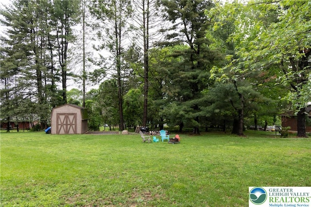 111 Nelson Ave, Forks Twp, PA 18040 - view of grassy yard with a storage shed and an outbuilding
