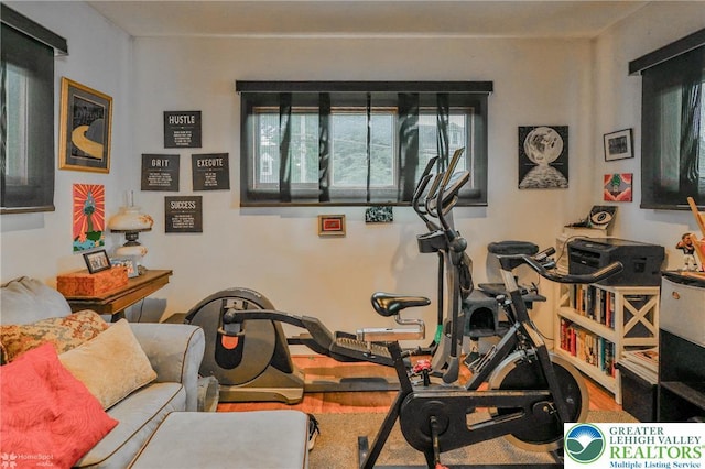 view of exercise area