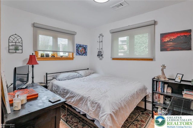 bedroom featuring multiple windows