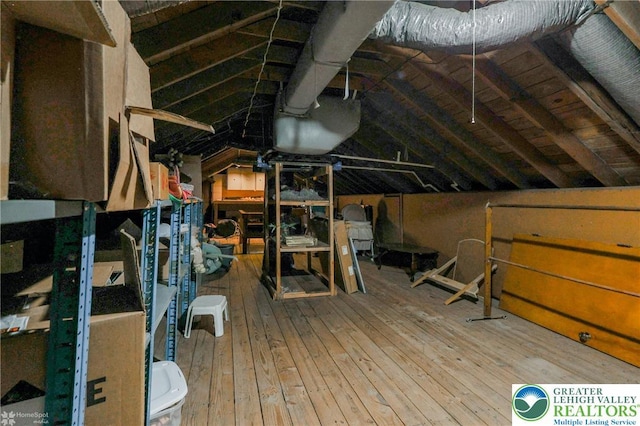 view of attic