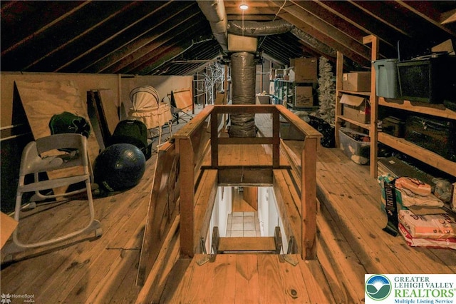 view of attic