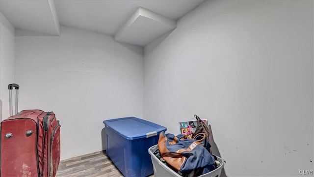 misc room with wood finished floors