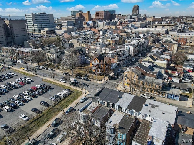 aerial overview of property's location with nearby urban area