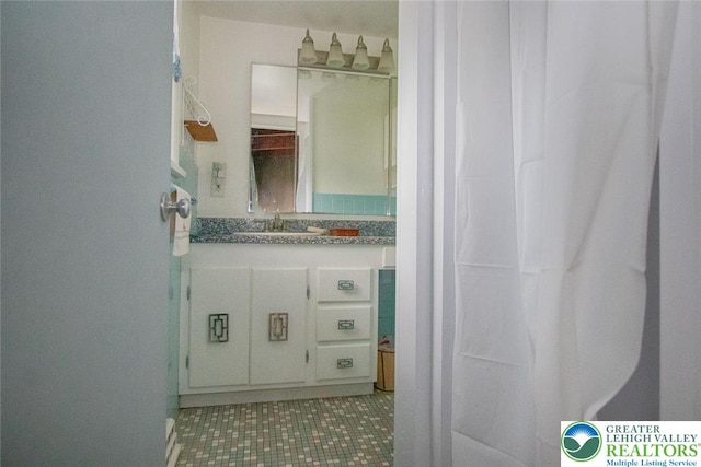 1115 N 38th St, South Whitehall Twp, PA 18104 - bathroom featuring vanity and tile patterned floors