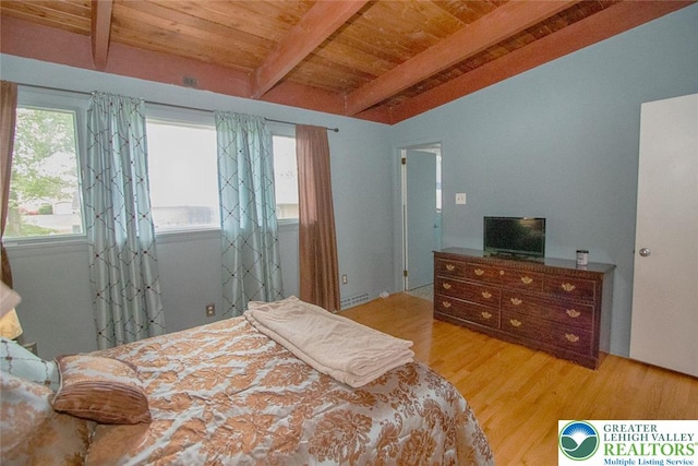 1115 N 38th St, South Whitehall Twp, PA 18104 - bedroom with wood finished floors and wood ceiling