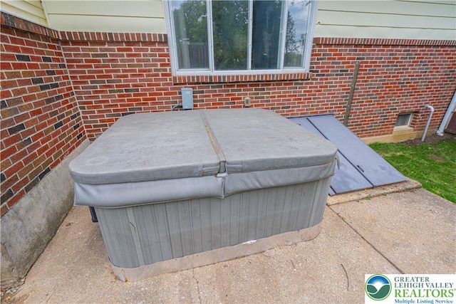 3082 Pricetown Rd, Pa, PA 19560 - exterior view of a jacuzzi, brick siding, and billiards