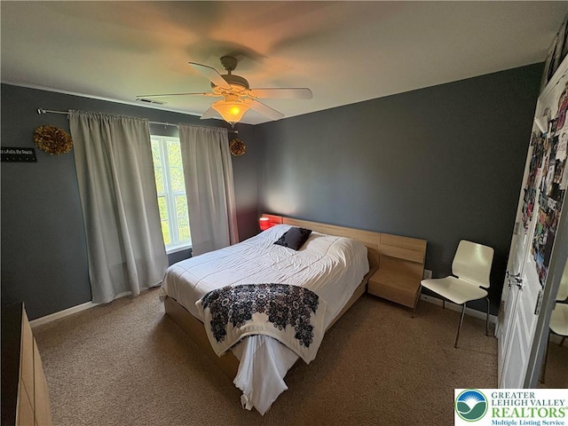 1557 Bridgeton Rd, Upper Macungie Twp, PA 18031 - carpeted bedroom with a ceiling fan and baseboards