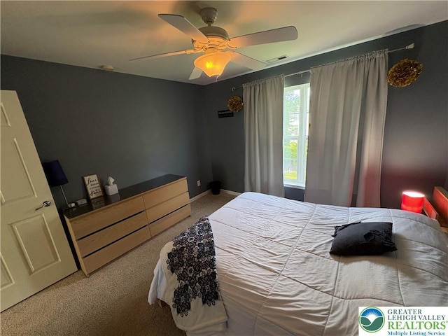 1557 Bridgeton Rd, Upper Macungie Twp, PA 18031 - bedroom featuring carpet flooring, a ceiling fan, and baseboards