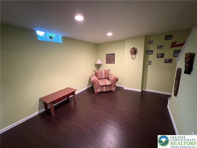 1557 Bridgeton Rd, Upper Macungie Twp, PA 18031 - living area with wood finished floors, recessed lighting, and baseboards