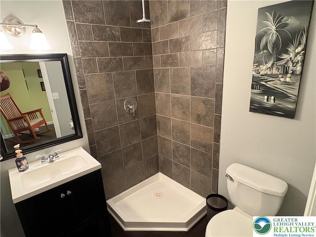 1557 Bridgeton Rd, Upper Macungie Twp, PA 18031 - bathroom with toilet, vanity, and a stall shower