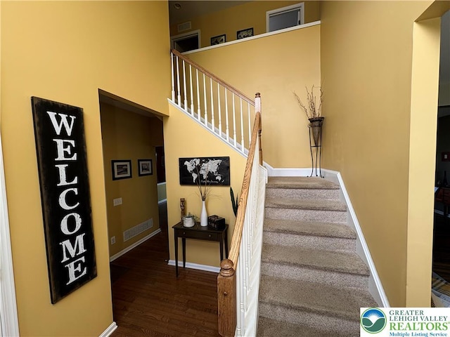 1557 Bridgeton Rd, Upper Macungie Twp, PA 18031 - stairway with wood finished floors and baseboards