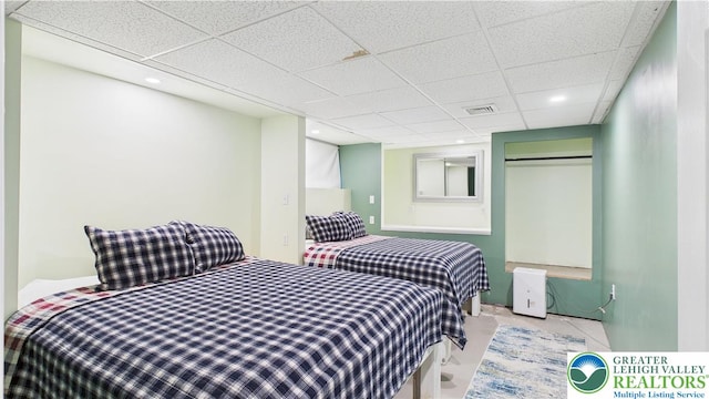 112 Moshannon Dr, Coolbaugh Twp, PA 18347 - bedroom featuring a drop ceiling