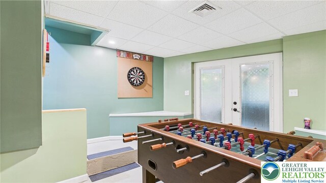 112 Moshannon Dr, Coolbaugh Twp, PA 18347 - playroom featuring a drop ceiling