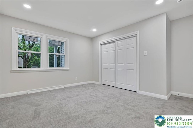 5653 Sullivan Trl, Plainfield Twp, PA 18064 - unfurnished bedroom featuring carpet flooring, recessed lighting, baseboards, and a closet
