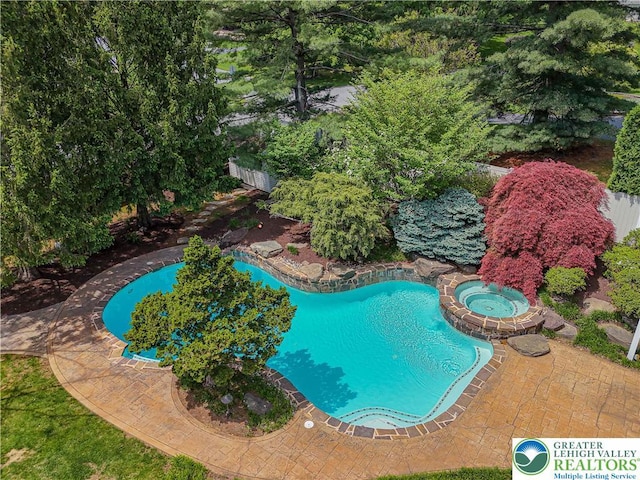 1845 Lehigh Pkwy N, Allentown City, PA 18103 - outdoor pool featuring an in-ground hot tub and a patio