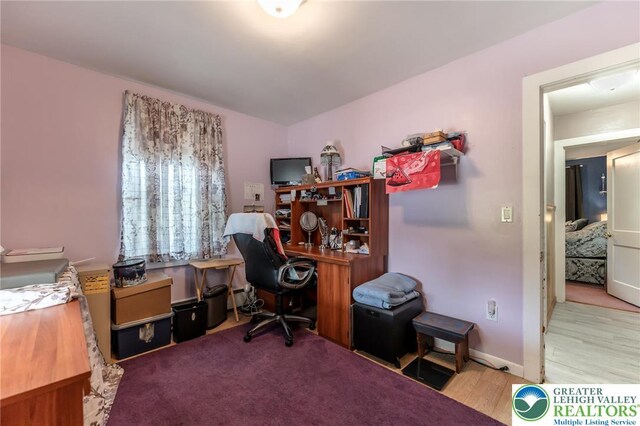 46 Jefferson St, Weatherly Borough, PA 18255 - office area featuring wood finished floors