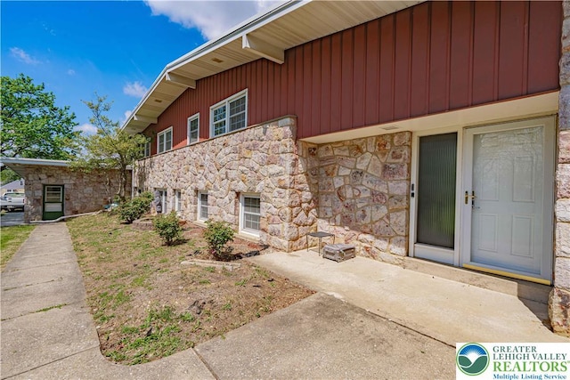 4205 Lehigh St, Whitehall Twp, PA 18052 - entrance to property featuring stone siding
