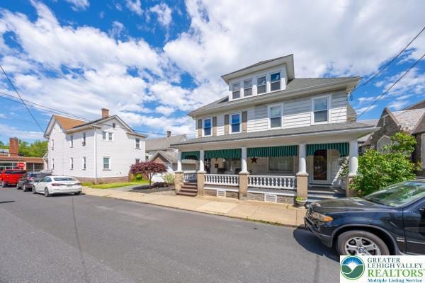 71 N 3rd St, Bangor Borough, PA 18013 - american foursquare style home featuring covered porch