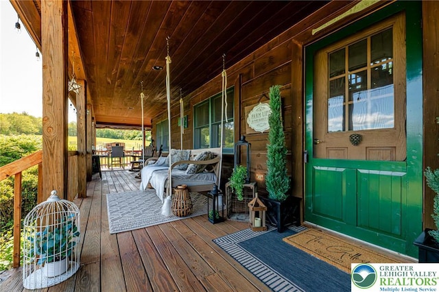 1650 Spruce Hollow Rd, Towamensing Township, PA 18071 - view of wooden porch